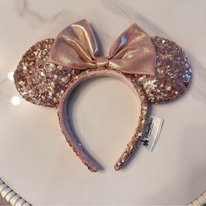 Disney Parks Sequin Mouse Ears Headband - Rose Gold Pink